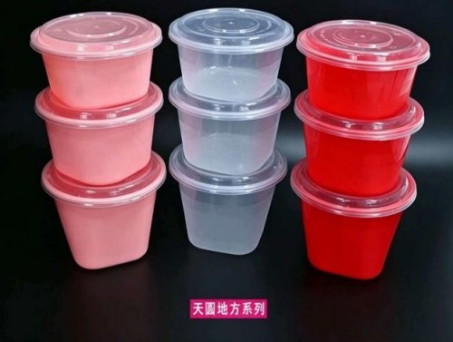 American-style transparent round PP meal box